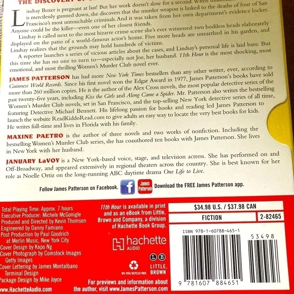 Book on tape  James Patterson 11th Hour - Picture 2 of 2